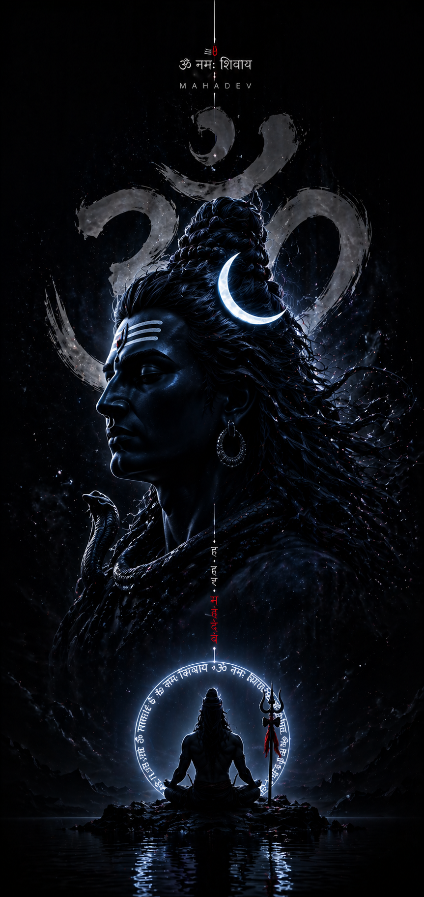 Om Namah Shivaya Celestial Shiva – HD Wallpaper