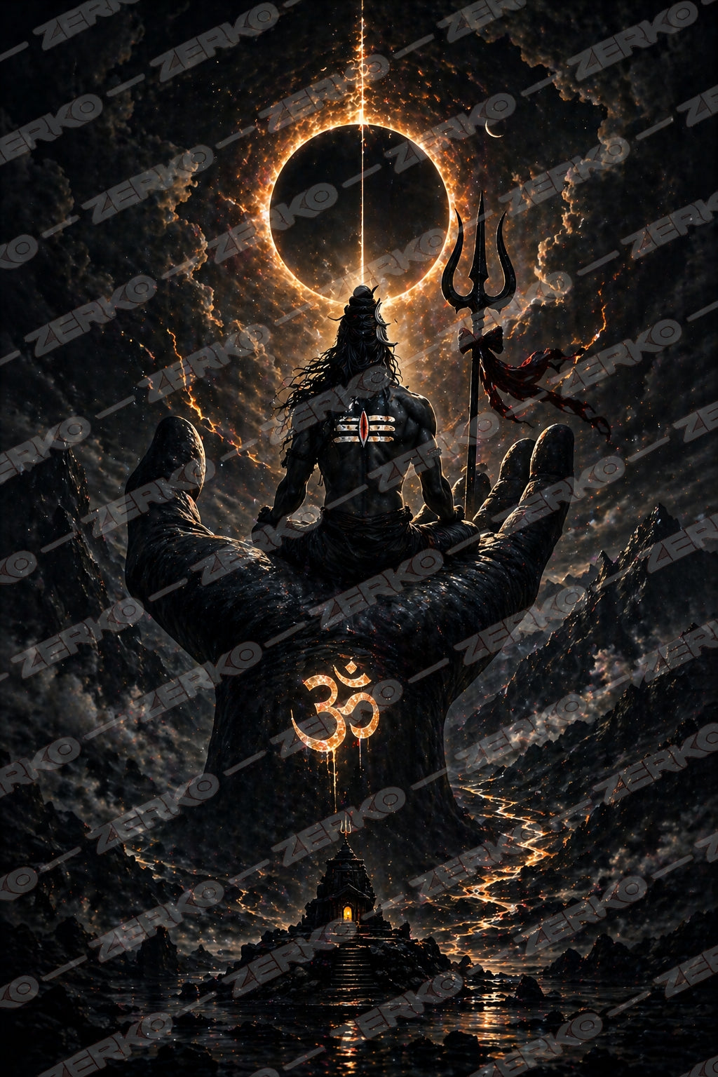 Divine Eclipse Mahadev – AMOLED Wallpaper