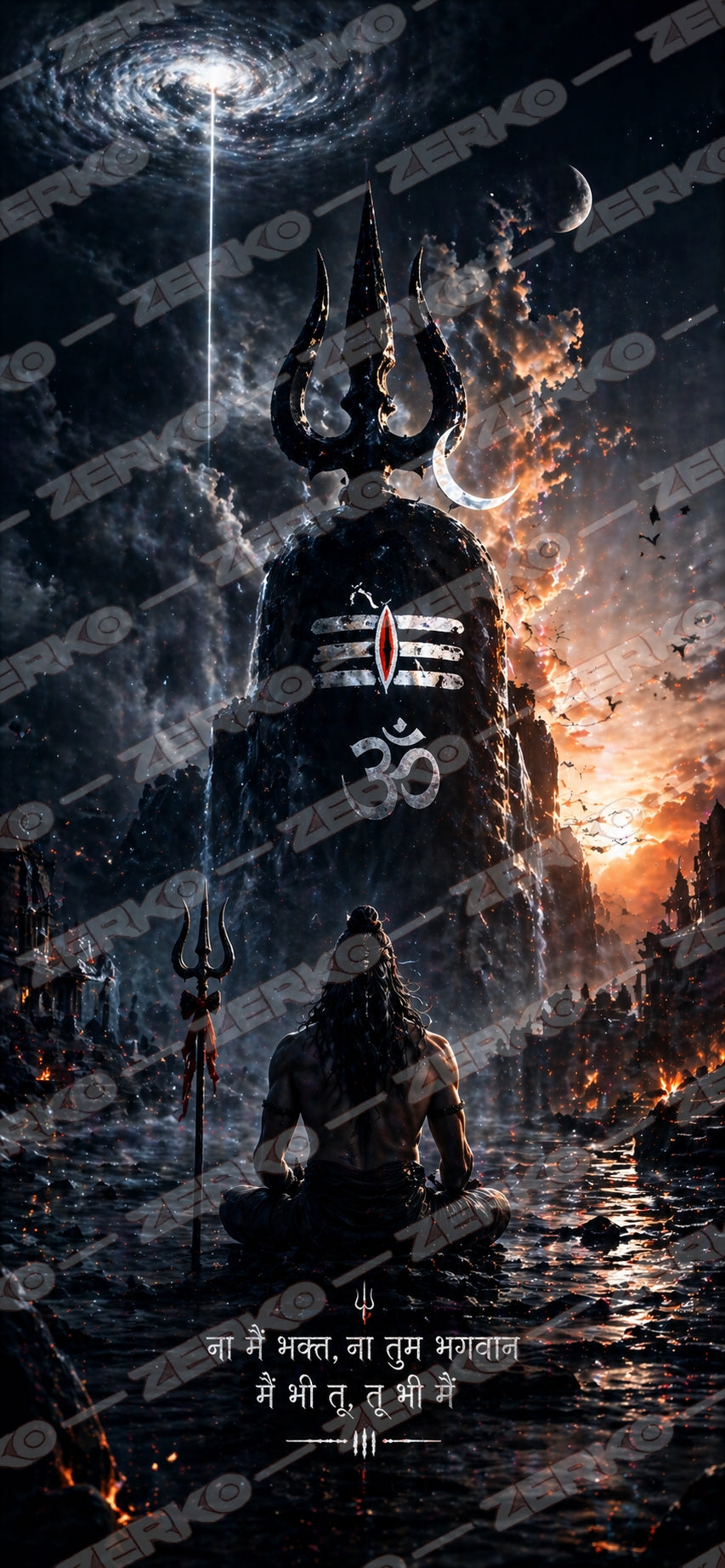 Cave of Mahadev Silence – AMOLED Wallpaper