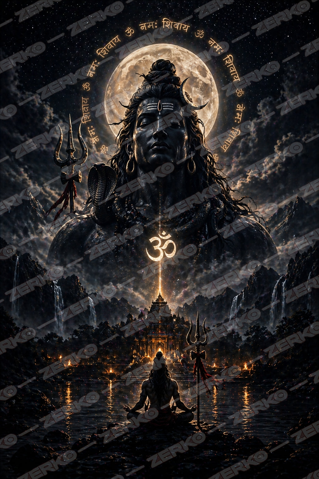 Om Namah Shivaya Eternal Form – AMOLED Wallpaper